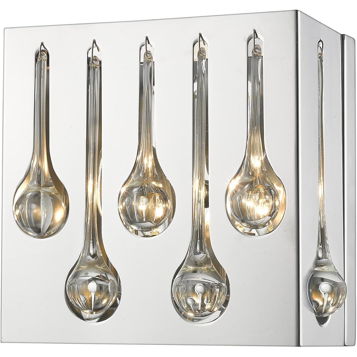 Z-Lite 453SQ2S-CH Oberon 2 Light 9 inch Chrome Wall Sconce Wall Light