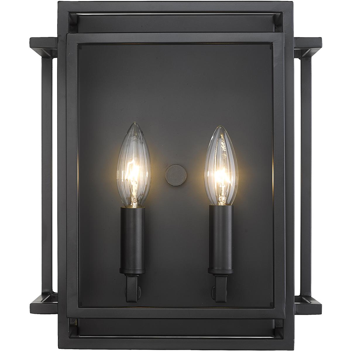 Z-Lite 454-2S-MB Titania 2 Light 10 inch Matte Black Wall Sconce Wall Light