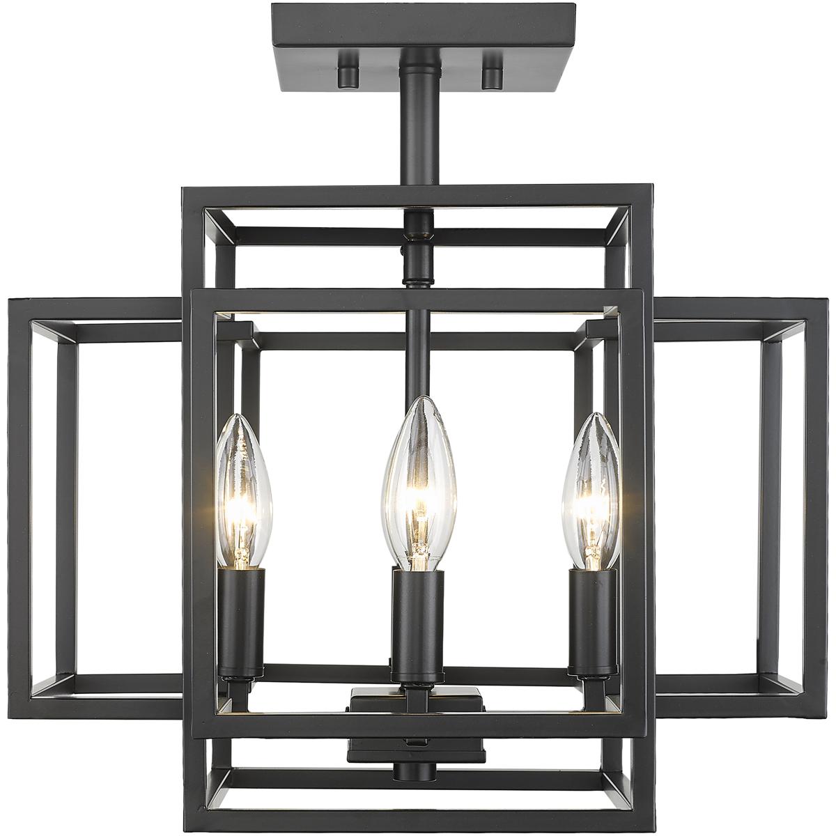 Z-Lite 454SF-MB Titania 4 Light 14 inch Matte Black Semi Flush Mount Ceiling Light