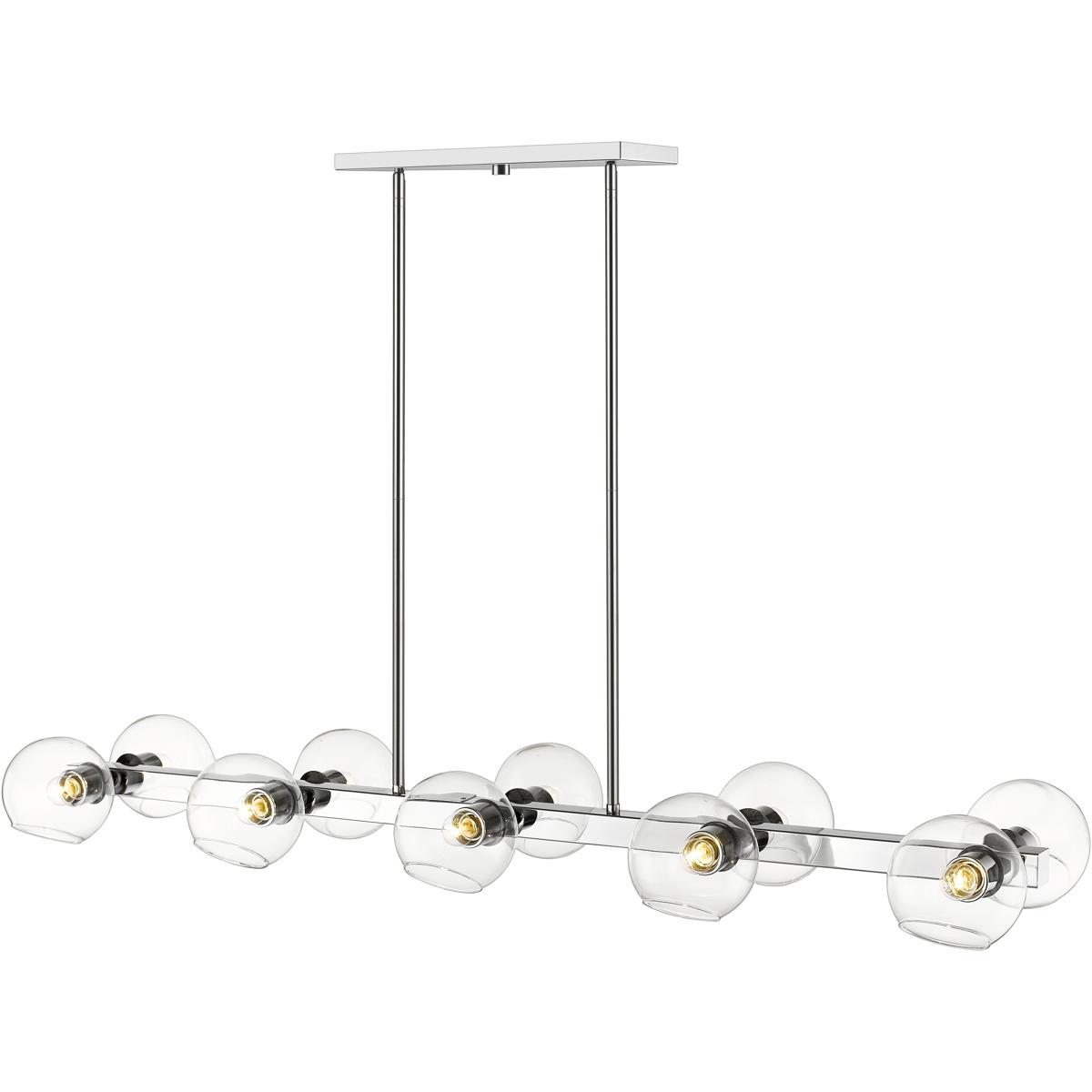 Z-Lite 455-10L-CH Marquee 10 Light 54 inch Chrome Linear Chandelier Ceiling Light