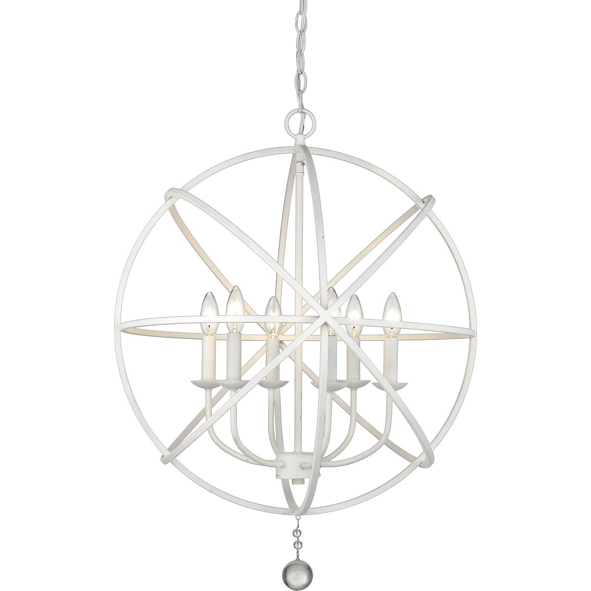 Z-Lite 458-24MW Tull 6 Light 24 inch Matte White Chandelier Ceiling Light