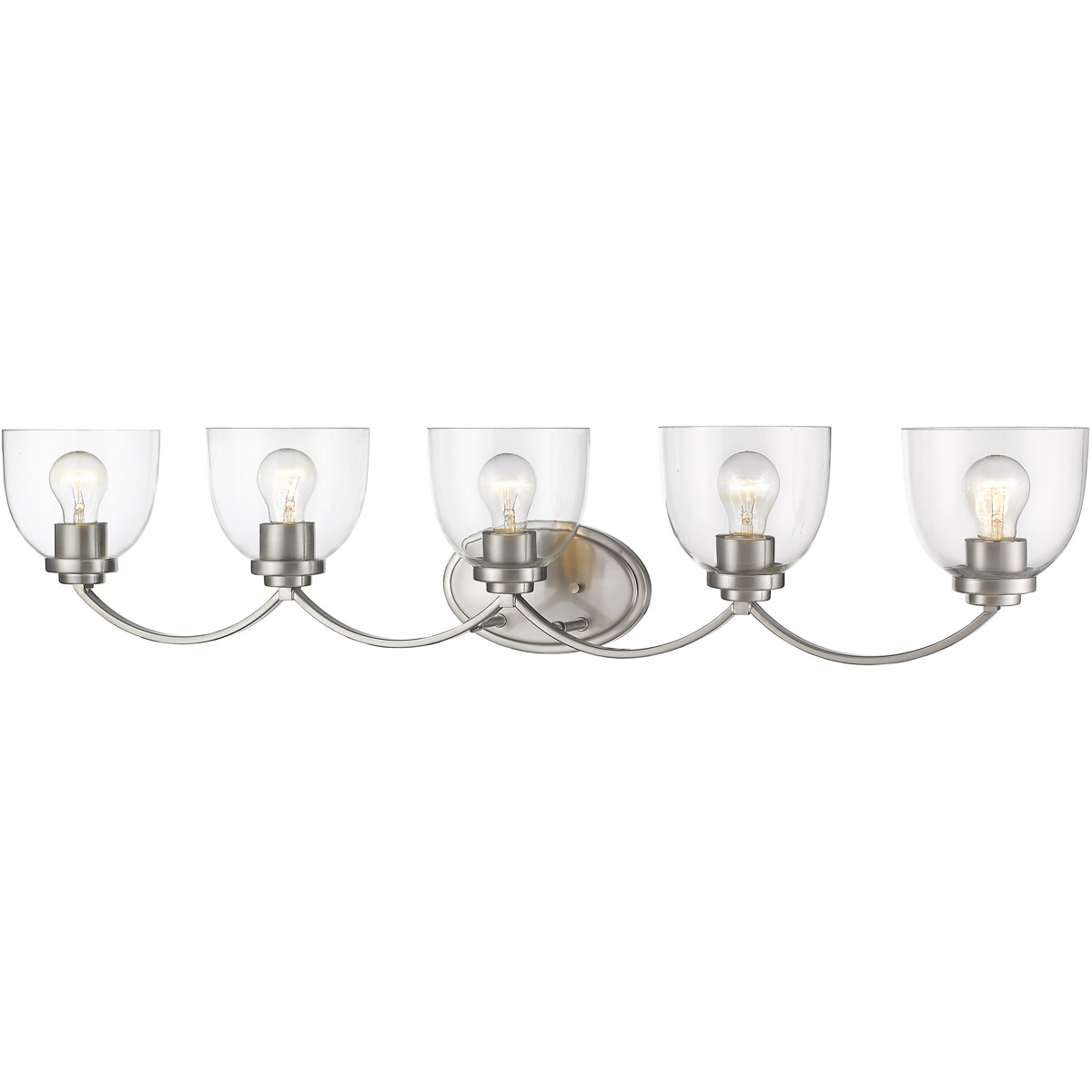 ZLite 4605VBN Ashton 5 Light 41 inch Brushed Nickel Vanity Light Wall Light
