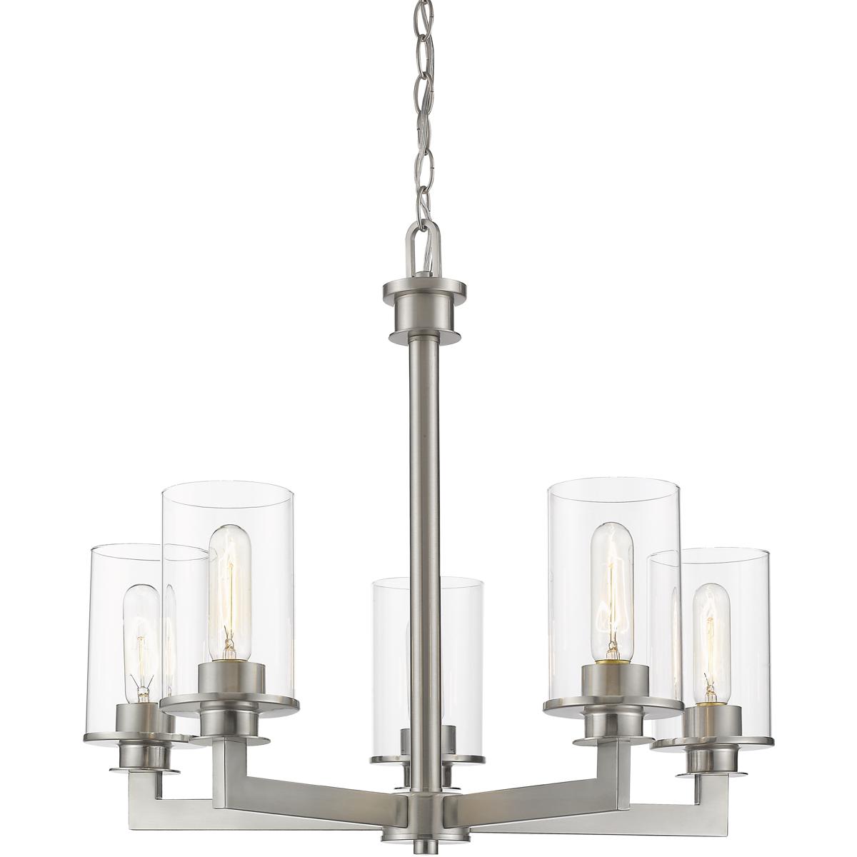 Z-Lite 462-5BN Savannah 5 Light 24 inch Brushed Nickel Chandelier Ceiling Light