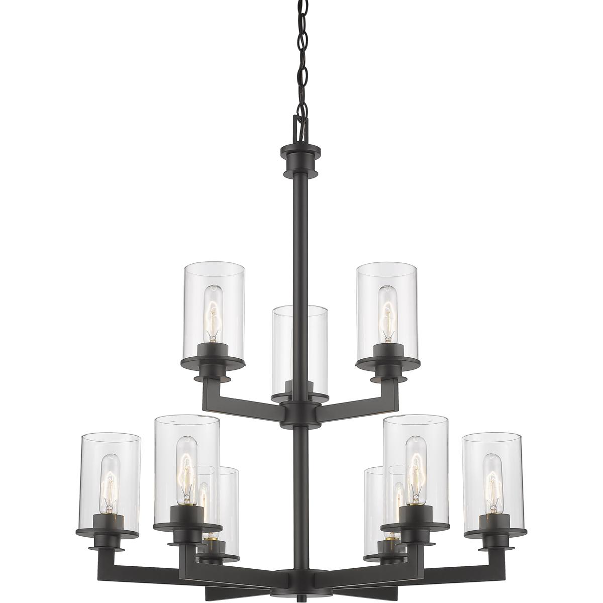 Z-Lite 462-9BRZ Savannah 9 Light 29 inch Bronze Chandelier Ceiling Light