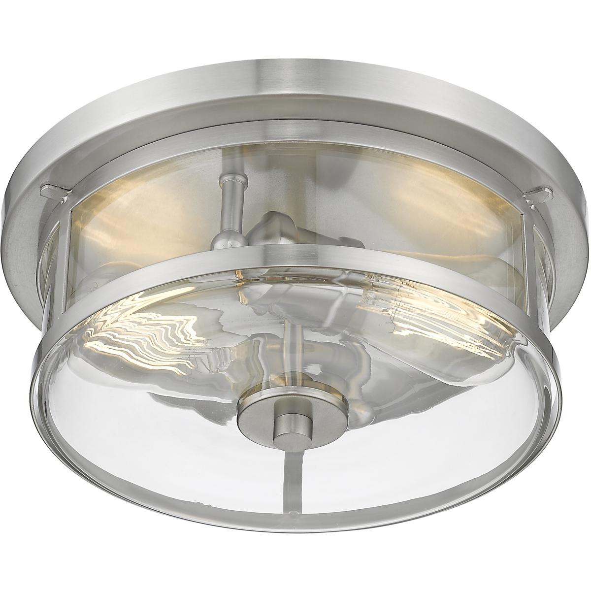 Z-Lite 462F11-BN Savannah 2 Light 11 inch Brushed Nickel Flush Mount Ceiling Light