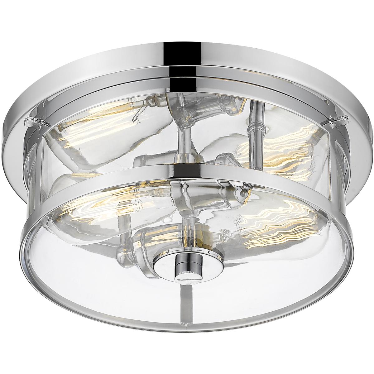 Z-Lite 462F11-CH Savannah 2 Light 11 inch Chrome Flush Mount Ceiling Light