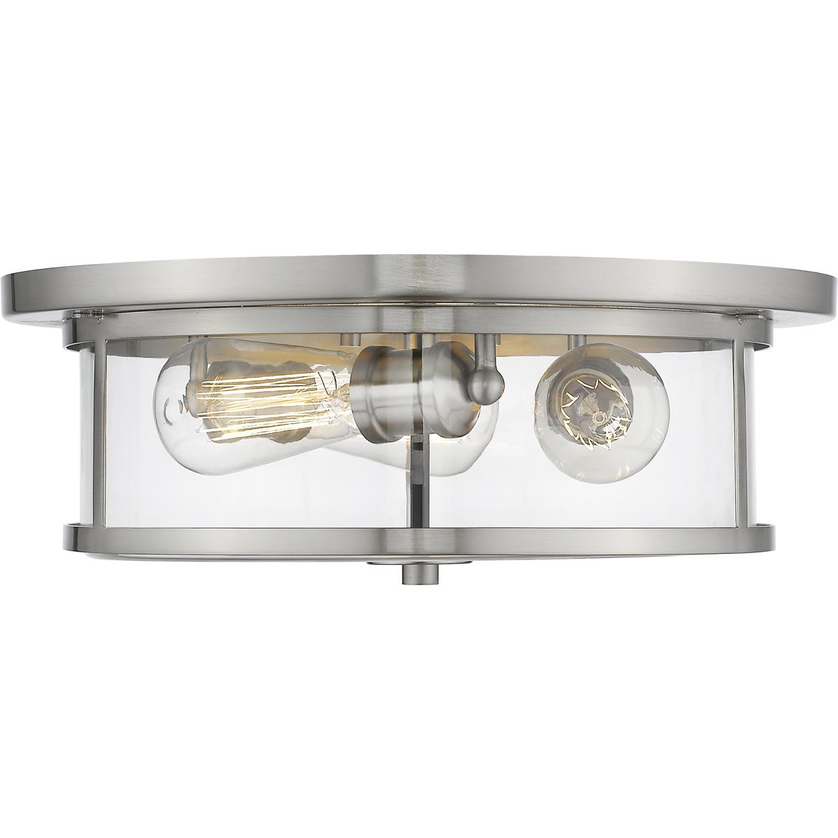 Z-Lite 462F16-BN Savannah 3 Light 15.75 inch Brushed Nickel Flush Mount Ceiling Light