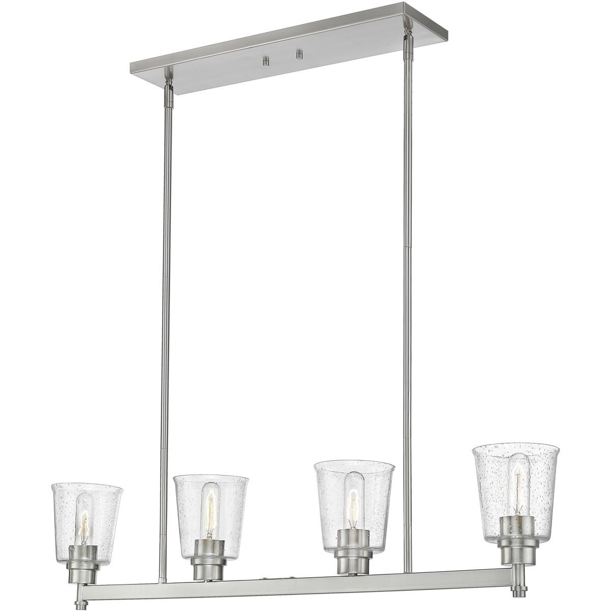 Z-Lite 464-4L-BN Bohin 4 Light 40 inch Brushed Nickel Linear Chandelier Ceiling Light
