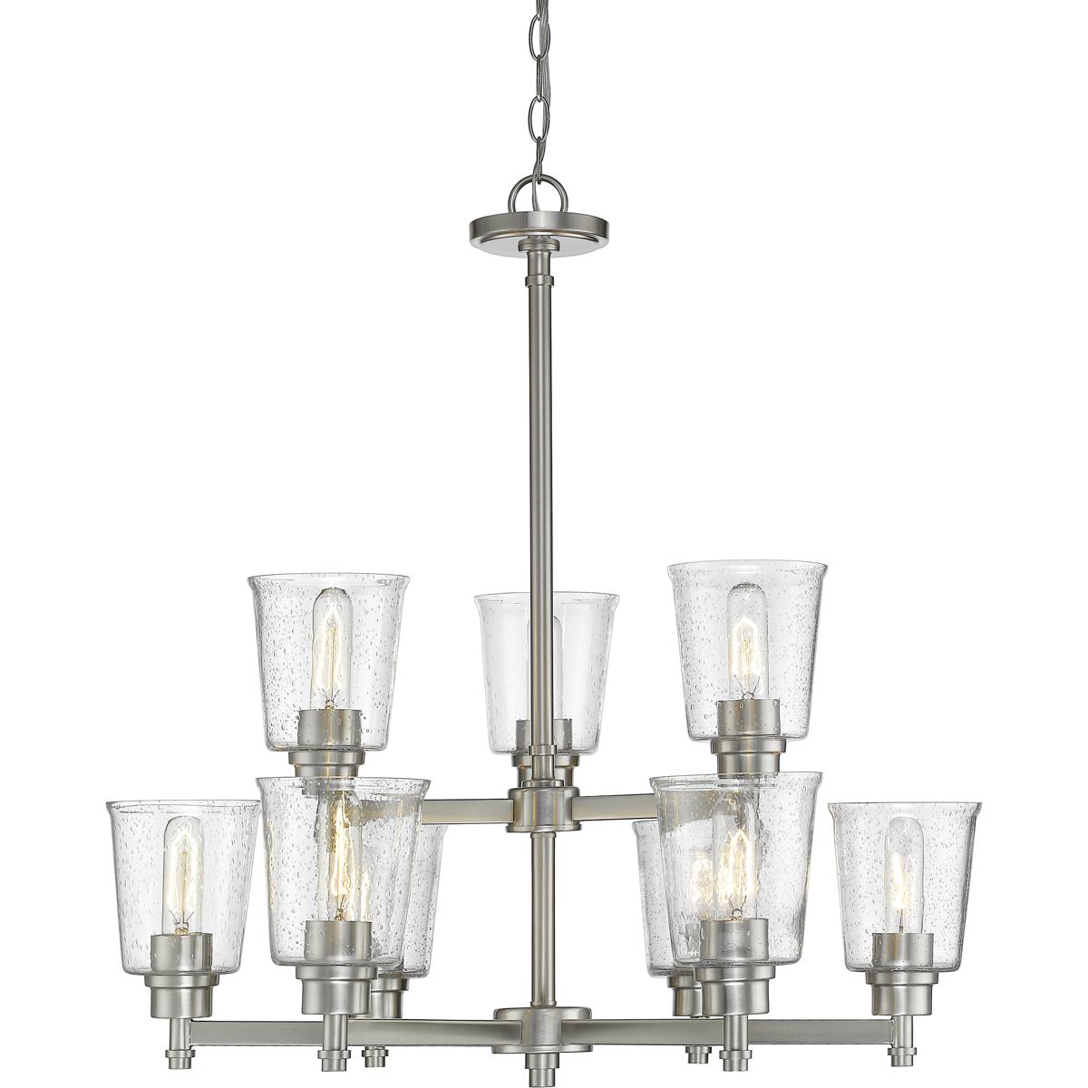 Z-Lite 464-9BN Bohin 9 Light 28 inch Brushed Nickel Chandelier Ceiling Light