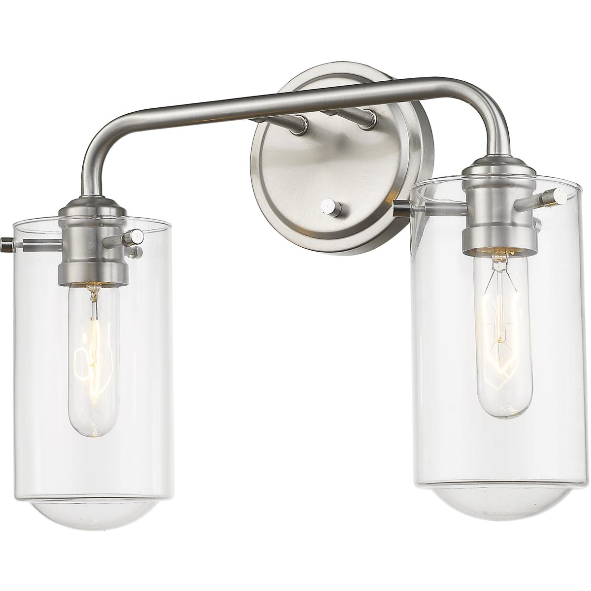 Z-Lite 471-2V-BN Delaney 2 Light 15 inch Brushed Nickel Vanity Wall Light