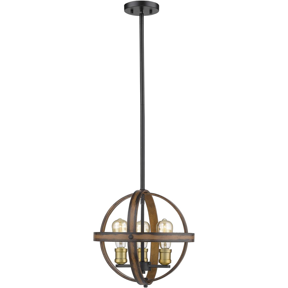 Z-Lite 472B14-RM Kirkland 3 Light 14 inch Rustic Mahogany Pendant Ceiling Light
