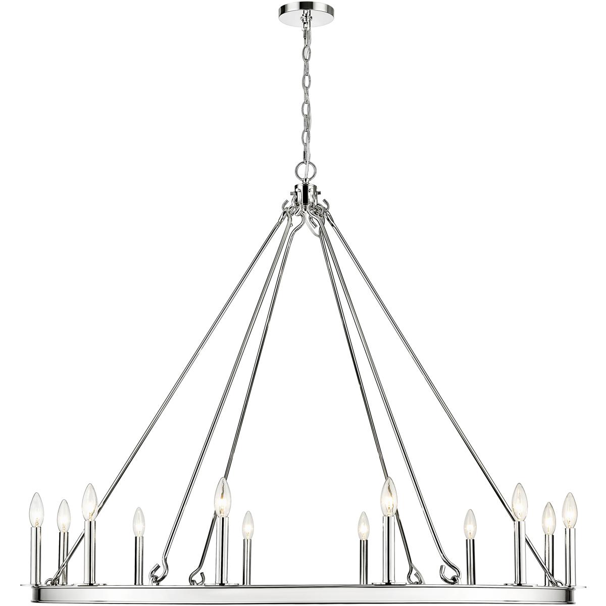 Z-Lite 482R-12PN Barclay 12 Light 48 inch Polished Nickel Chandelier Ceiling Light