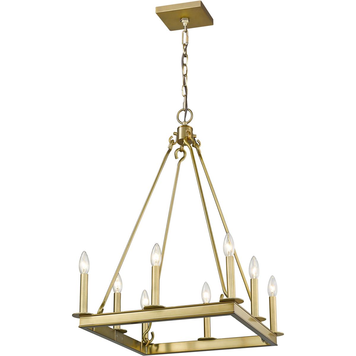 Z-Lite 482S-8-20OBR Barclay 8 Light 20 inch Olde Brass Chandelier Ceiling Light