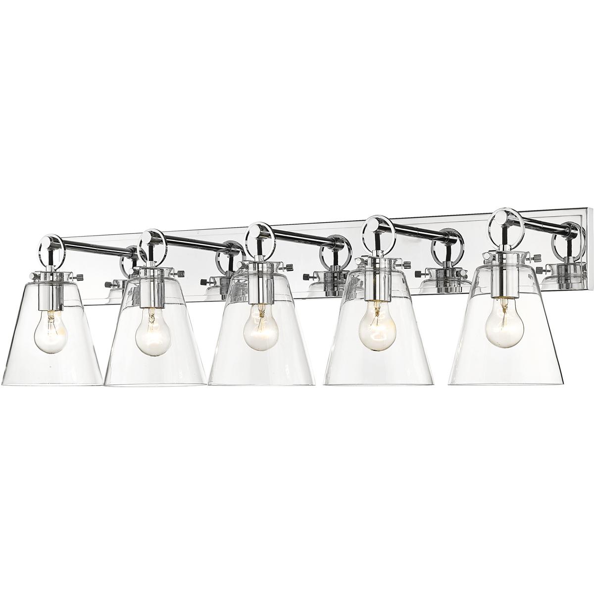 Z-Lite 483-5V-CH Harper 5 Light 39.75 inch Chrome Vanity Wall Light