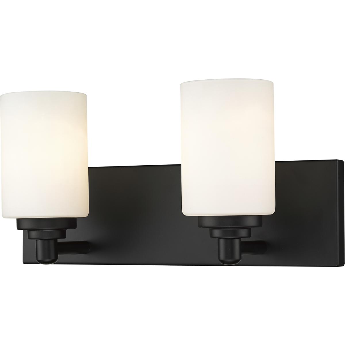 Z-Lite 485-2V-MB Soledad 2 Light 16.25 inch Matte Black Vanity Wall Light
