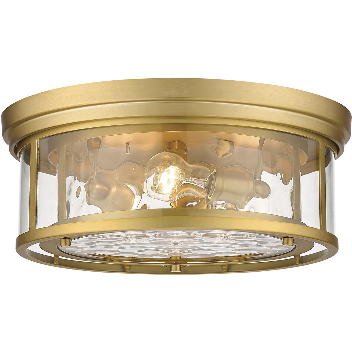 Z-Lite 493F3-OBR Clarion 3 Light 16 inch Olde Brass Flush Mount Ceiling Light in Oil Rubbed Bronze