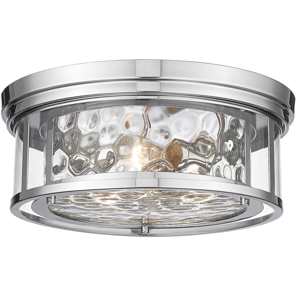 Z-Lite 493F3-PN Clarion 3 Light 16 inch Polished Nickel Flush Mount Ceiling Light