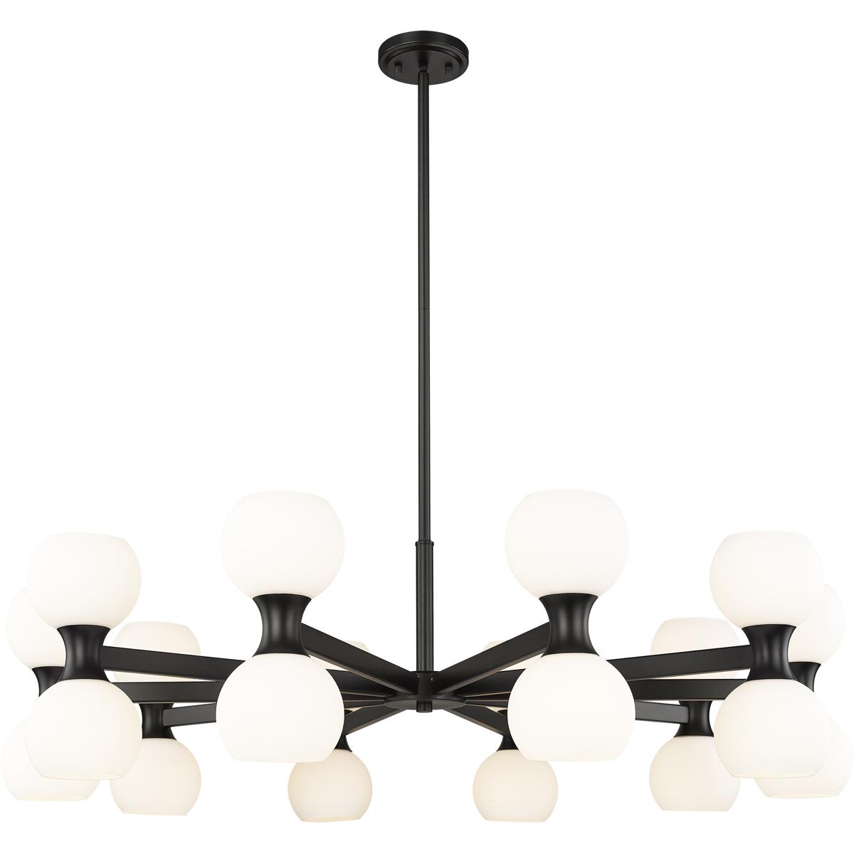 Z-Lite 494-20MB Artemis 20 Light 42 inch Matte Black Chandelier Ceiling Light