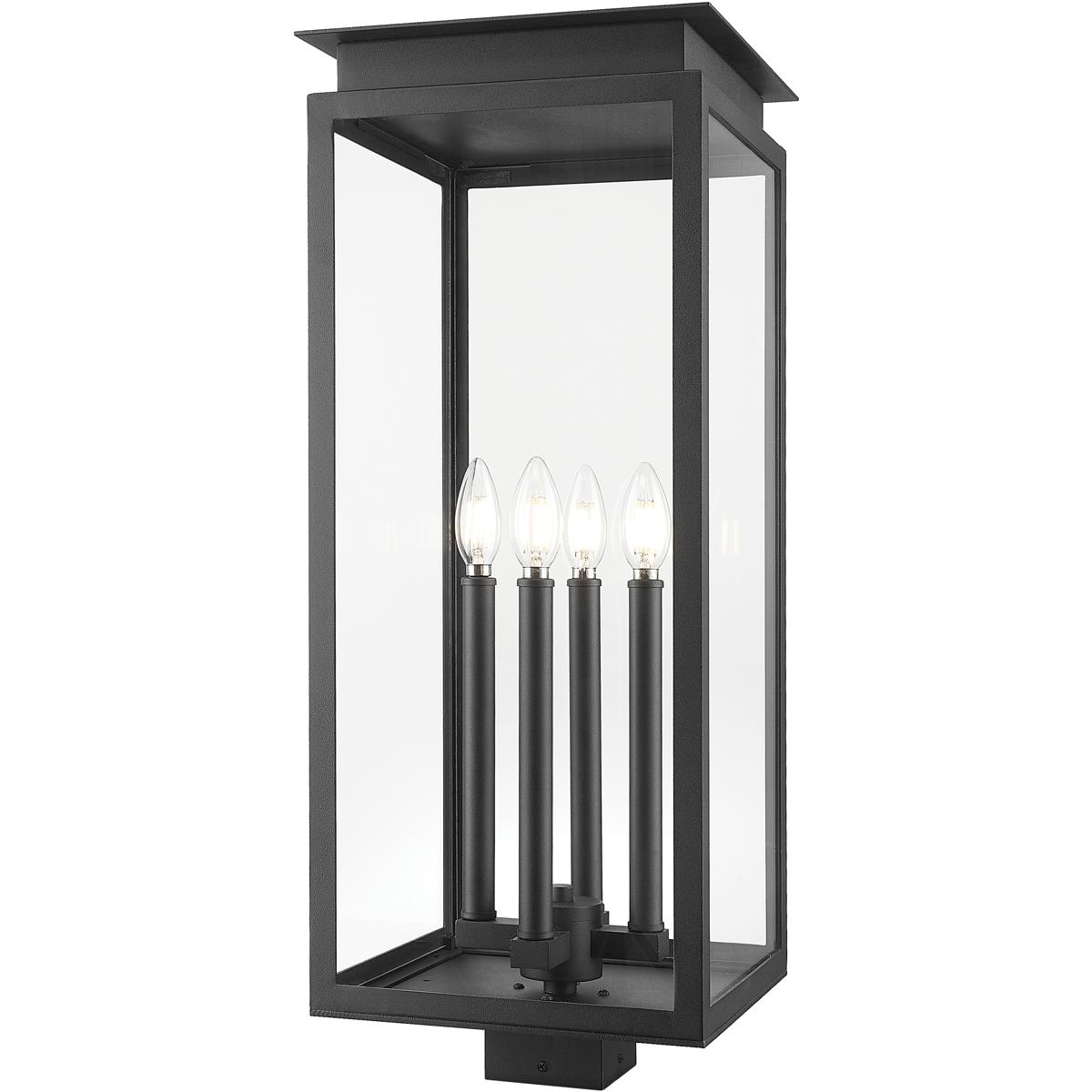 Z-Lite 5018PHBS-BK Nova 4 Light 26.75 inch Black Outdoor Post Mount Fixture