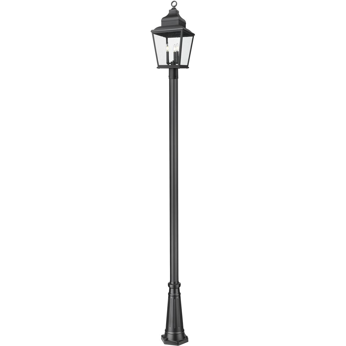 Z-Lite 5029PHBR-5011P-BK Raphael 3 Light 122 inch Sand Black Outdoor Post Mounted Fixture in Soft Sand Black