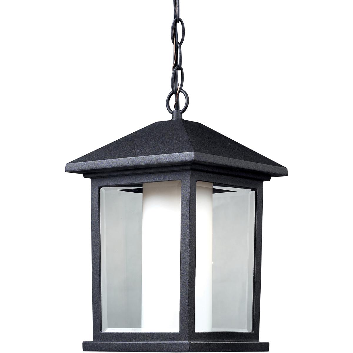 Z-Lite 523CHB Mesa 1 Light 9.5 inch Black Outdoor Chain Mount Ceiling Fixture