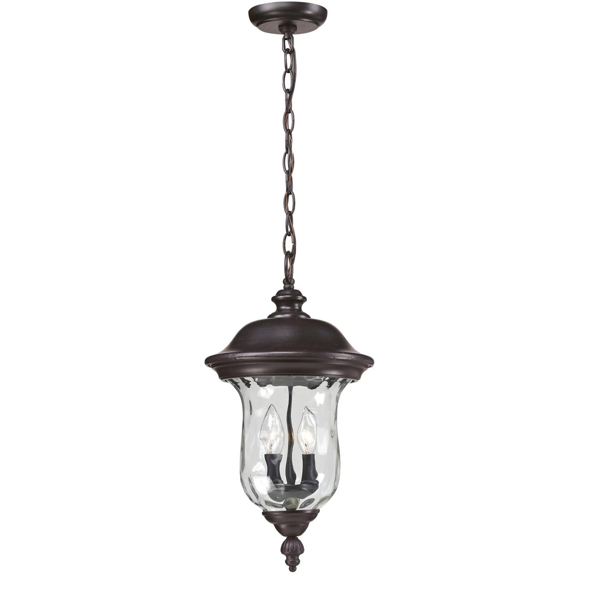 Z-Lite 533CHM-RBRZ Armstrong 2 Light 10 inch Bronze Outdoor Chain Mount Ceiling Fixture