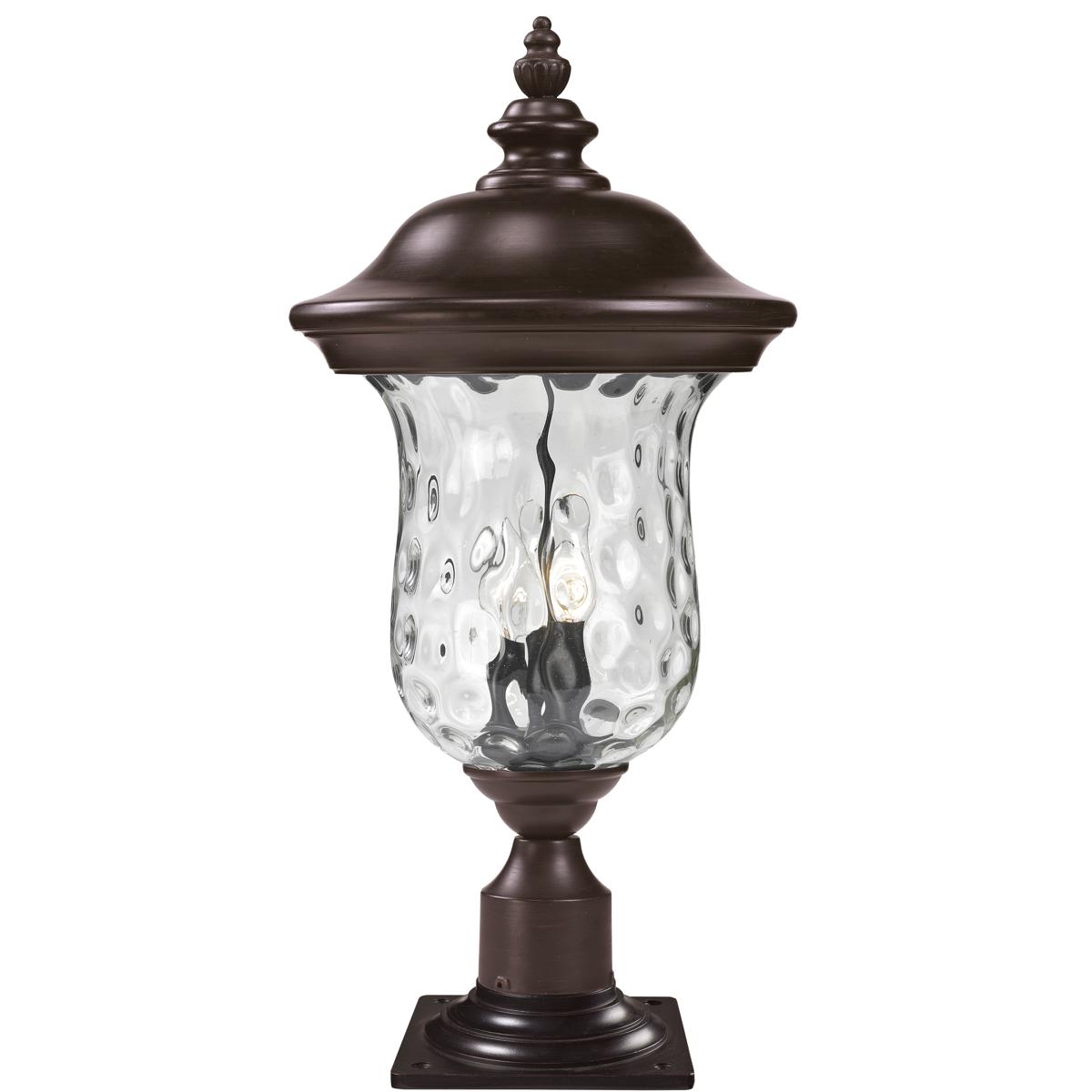 Z-Lite 533PHB-533PM-RBRZ Armstrong 3 Light 25.5 inch Bronze Outdoor Pier Mounted Fixture in 4.73