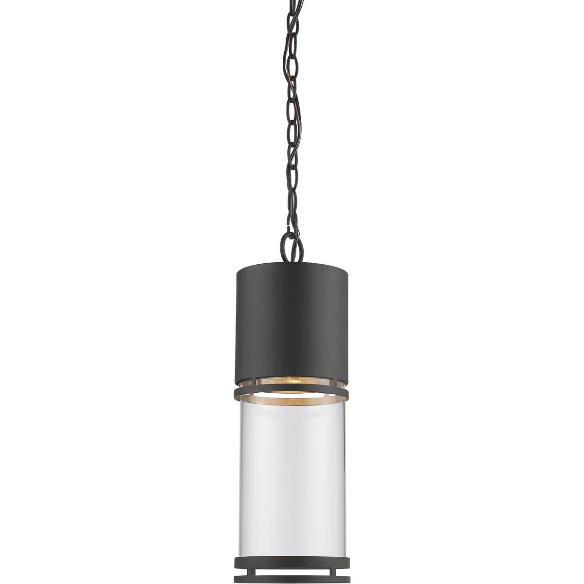 Z-Lite Luminata Small Outdoor Hanging Lantern Luminata - 553CHB-BK-LED - Modern Contemporary
