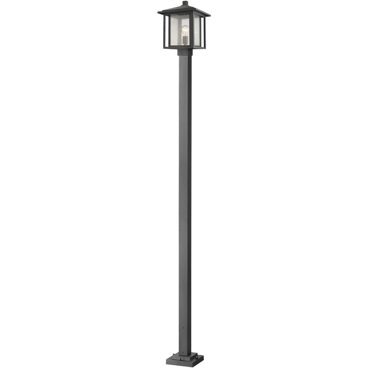 Z-Lite 554PHBS-536P-BK Aspen 1 Light 111 inch Black Outdoor Post Mounted Fixture