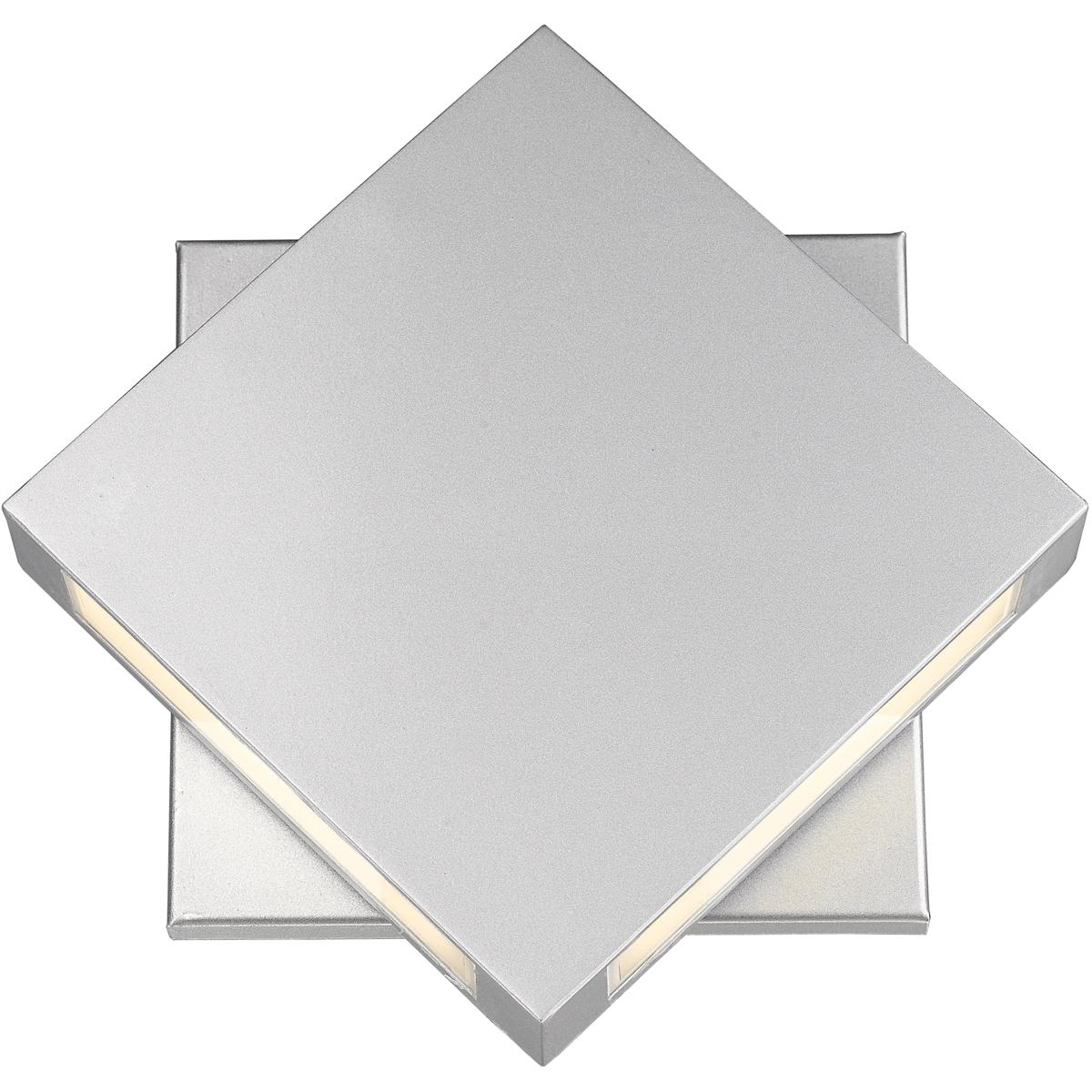 Z-Lite 572B-SL-LED Quadrate LED 11 inch Silver Outdoor Wall Light