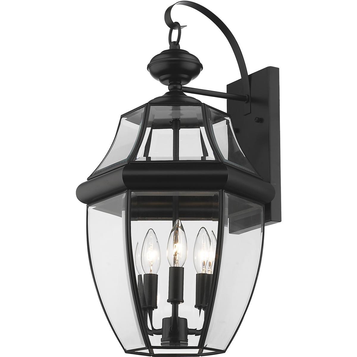 Z-Lite 580B-BK Westover 3 Light 22.25 inch Black Outdoor Wall Light