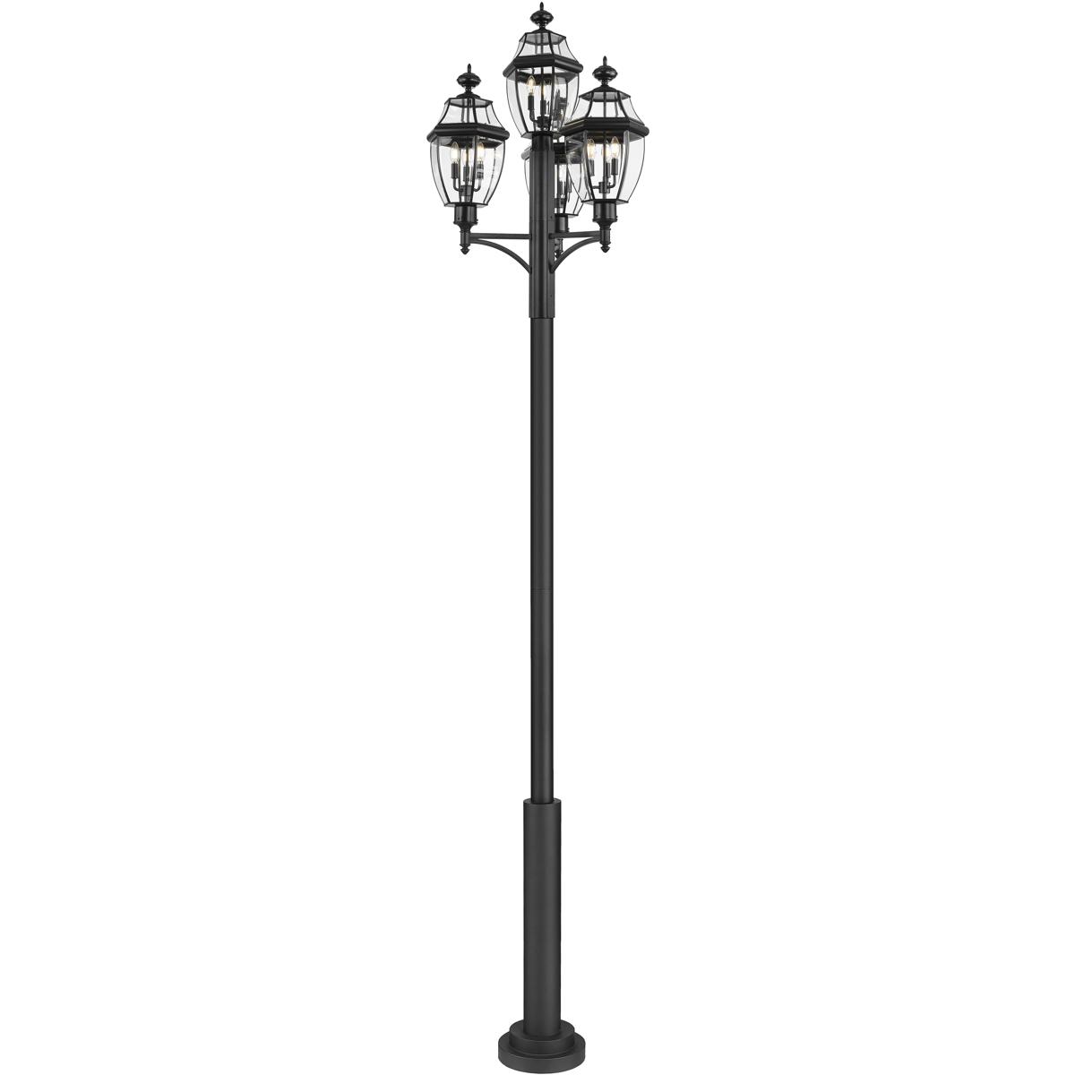 Z-Lite 580PHB-4-5010P-BK Westover 12 Light 138.25 inch Black Outdoor Post Mounted Fixture in G9
