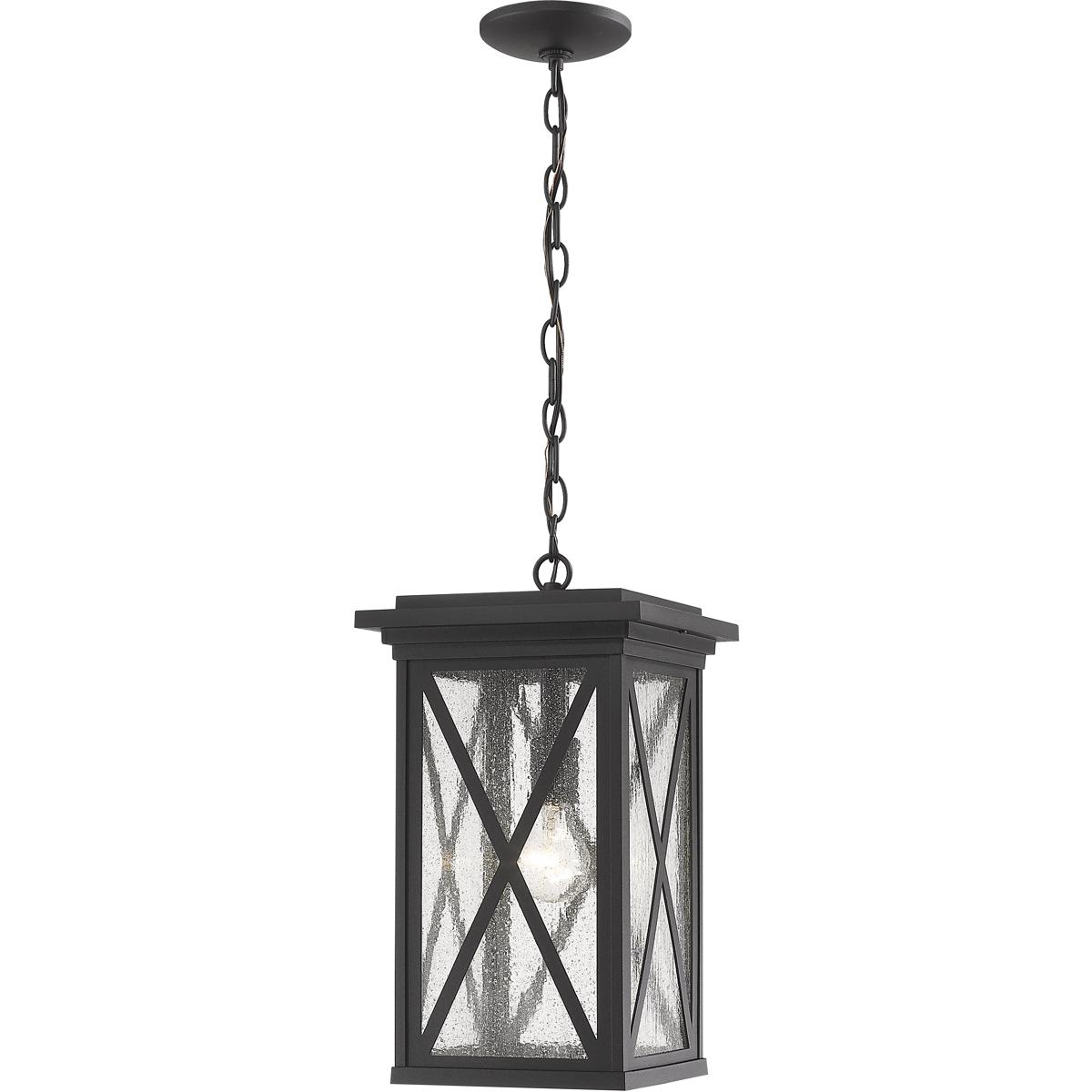 Z-Lite 583CHB-BK Brookside 1 Light 9.5 inch Black Outdoor Chain Mount Ceiling Fixture