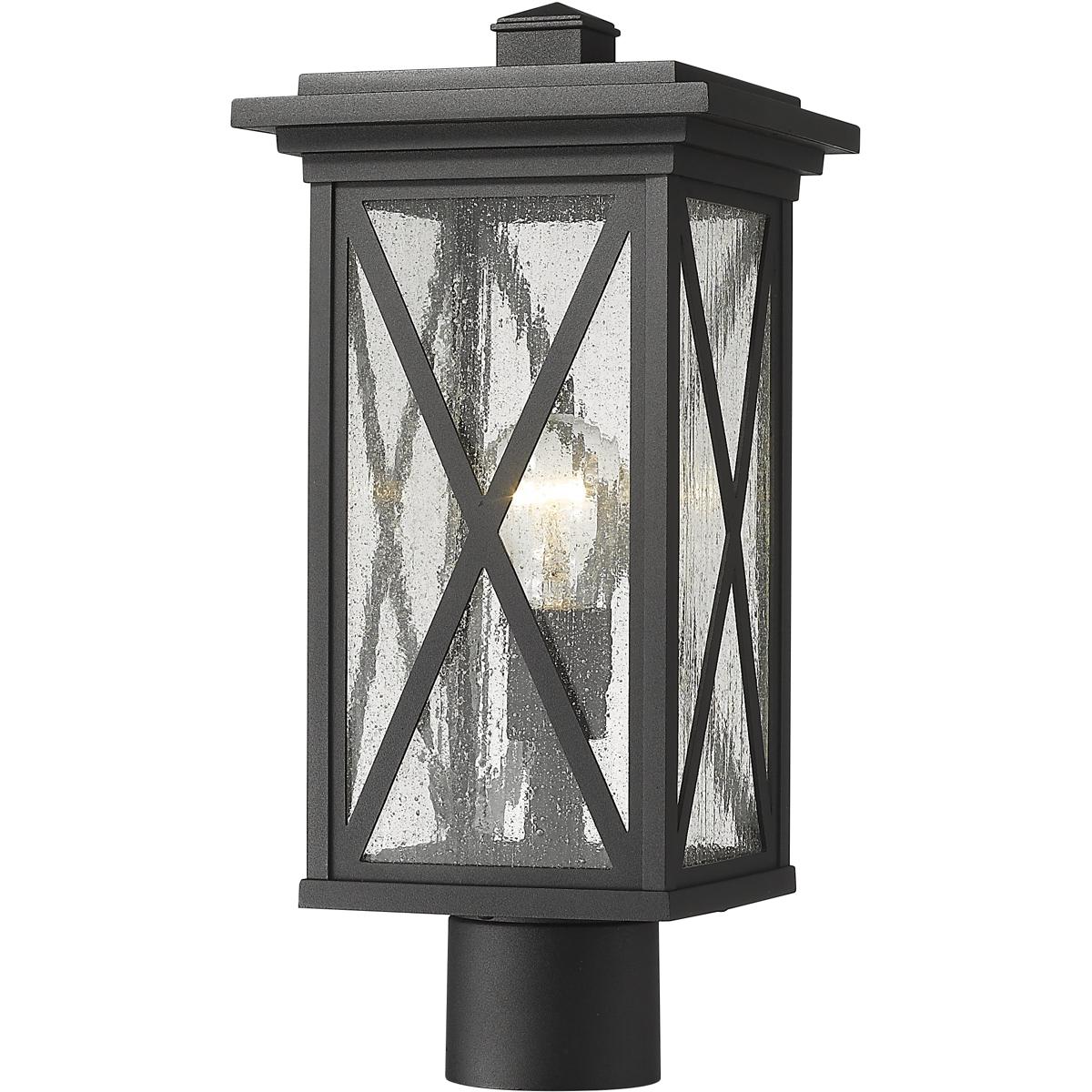Z-Lite 583PHMR-BK Brookside 1 Light 16.5 inch Black Outdoor Post Mount Fixture