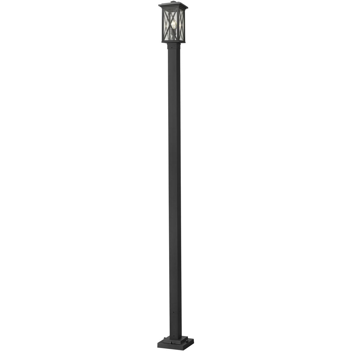Z-Lite 583PHMS-536P-BK Brookside 1 Light 109.75 inch Black Outdoor Post Mounted Fixture