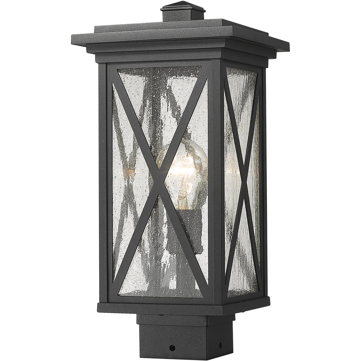 Z-Lite 583PHMS-BK Brookside 1 Light 15.75 inch Black Outdoor Post Mount Fixture