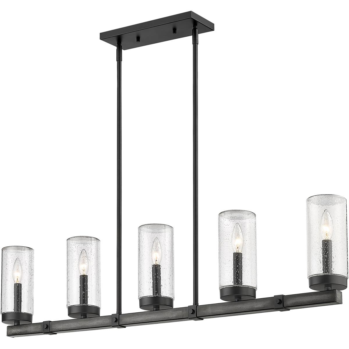Z-Lite 589-5L-ABB Marlow 5 Light 4.5 inch Ashen Barnboard Outdoor Linear Chandelier