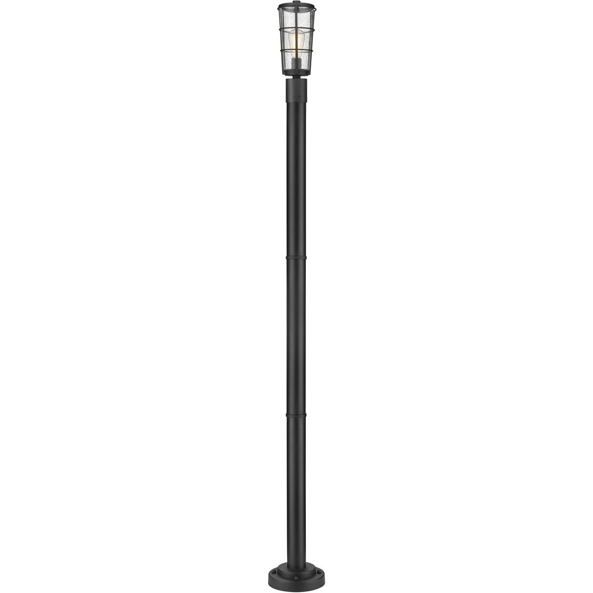 Z-Lite 591PHM-567P-BK Helix 1 Light 88.75 inch Black Outdoor Post Mounted Fixture