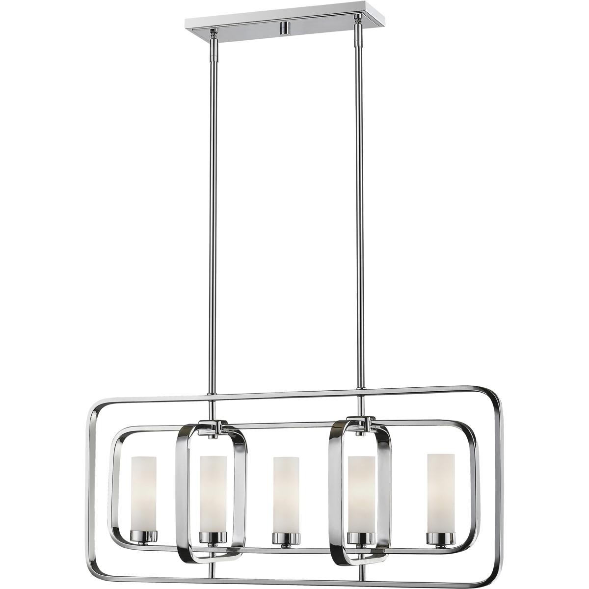 Z-Lite 6000-5L-CH Aideen 5 Light 32 inch Chrome Linear Chandelier Ceiling Light