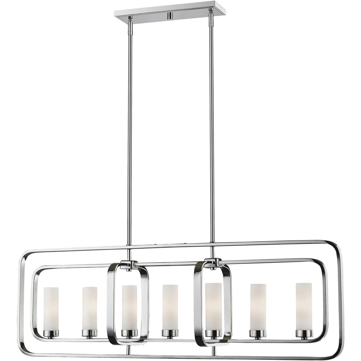 Z-Lite 6000-7L-CH Aideen 7 Light 42.25 inch Chrome Linear Chandelier Ceiling Light