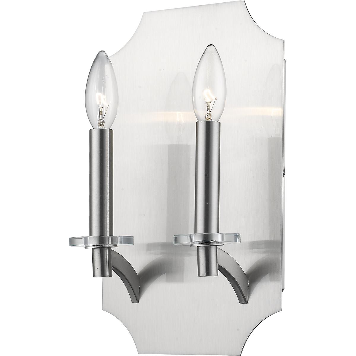 Z-Lite 6008-2S-BN Zander 2 Light 13 inch Brushed Nickel Wall Sconce Wall Light