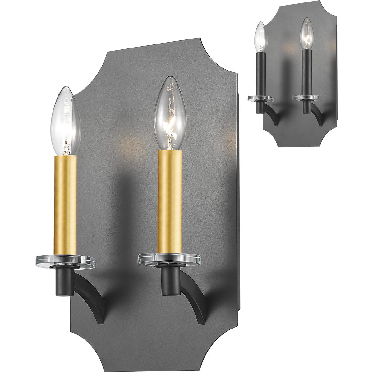 Z-Lite 6008-2S-BRZ Zander 2 Light 13 inch Bronze Wall Sconce Wall Light