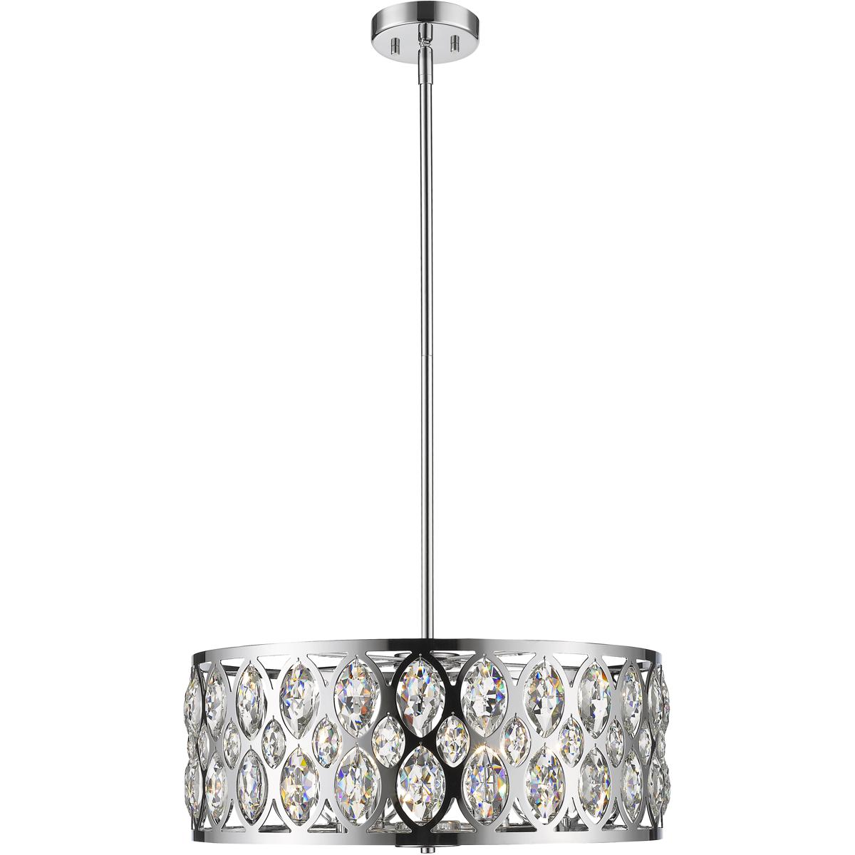 Z-Lite 6010-24CH Dealey 6 Light 23.25 inch Chrome Chandelier Ceiling Light