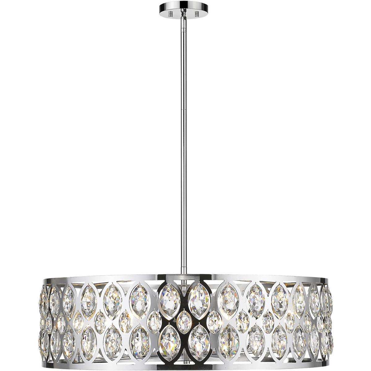 Z-Lite 6010-30CH Dealey 8 Light 30.25 inch Chrome Chandelier Ceiling Light