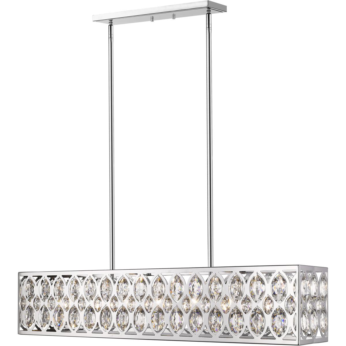 Z-Lite 6010-42CH Dealey 7 Light 43.5 inch Chrome Linear Chandelier Ceiling Light