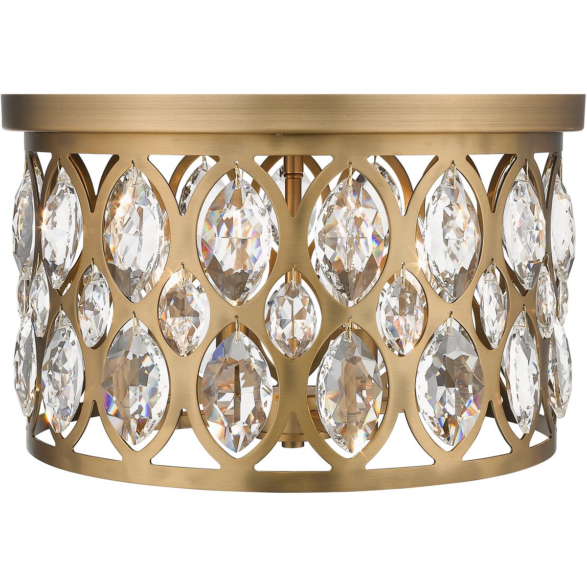 Z-Lite 6010F15HB Dealey 4 Light 15.75 inch Heirloom Brass Flush Mount Ceiling Light