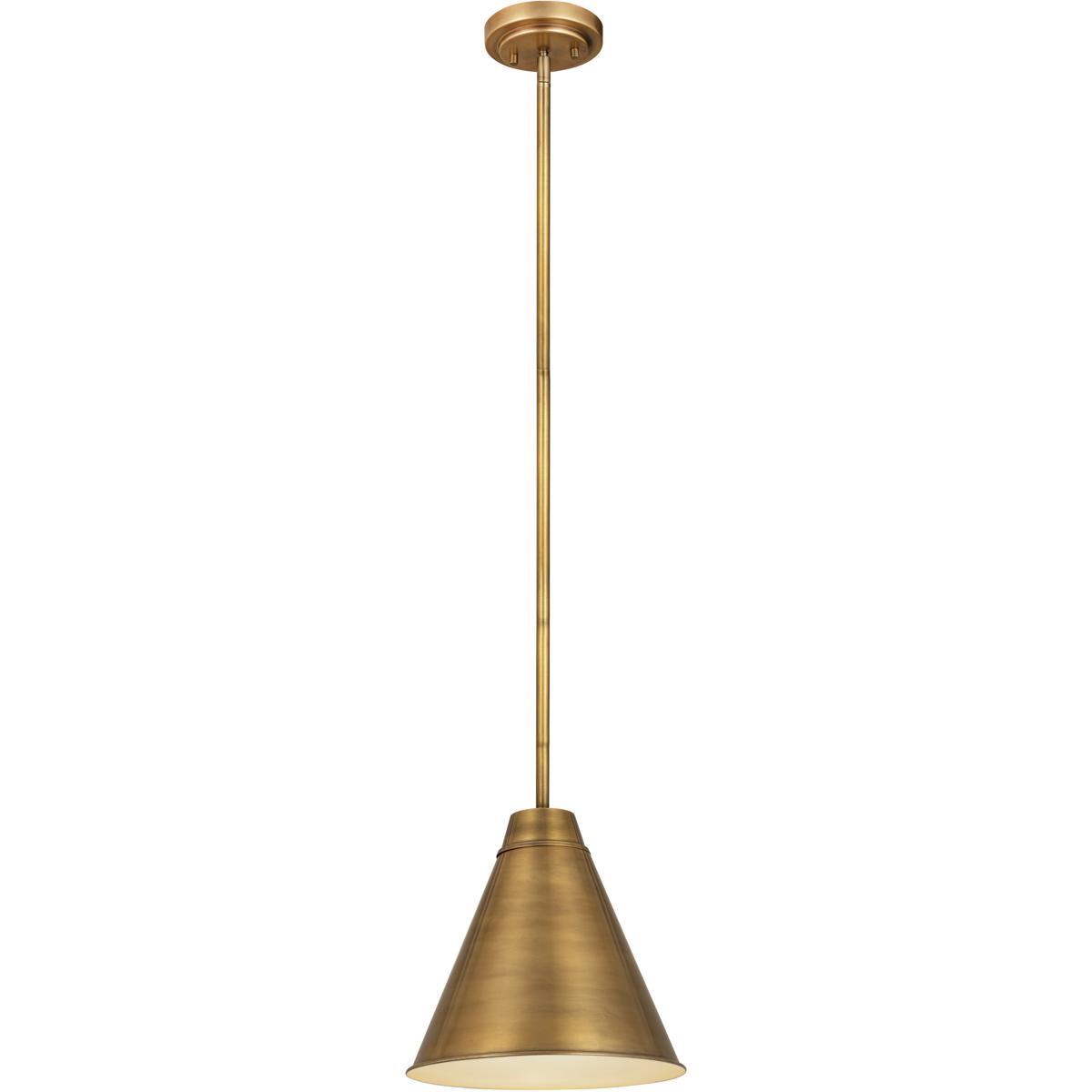 Z-Lite 6011P12-RB Eaton 1 Light 12 inch Rubbed Brass Pendant Ceiling Light