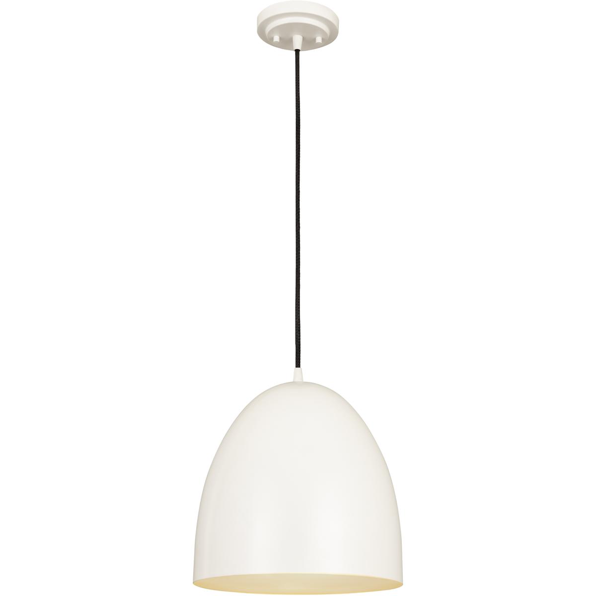 Z-Lite 6012P12-SWH Z-Studio 1 Light 12 inch Satin White Pendant Ceiling Light in Matte White