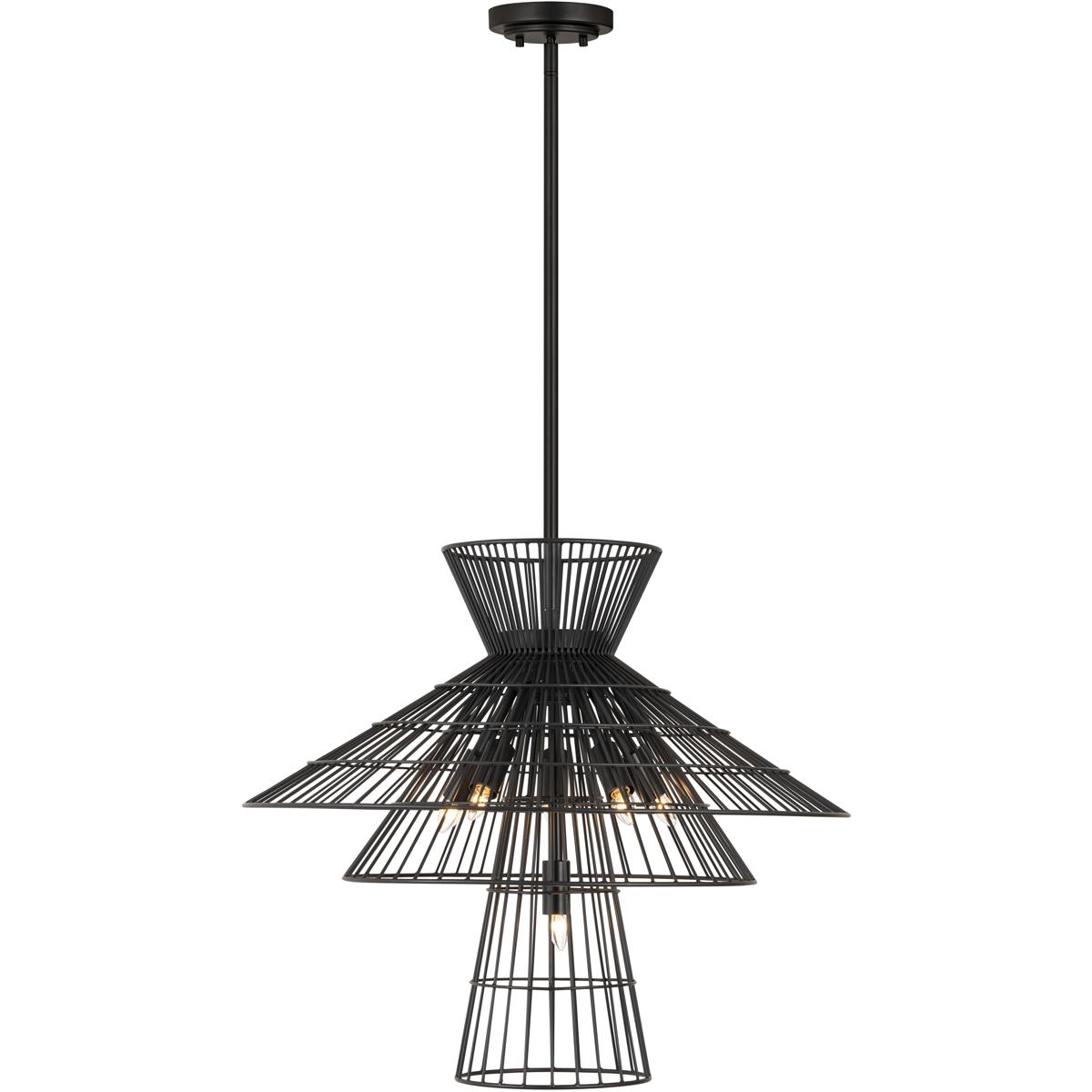 Z-Lite 6015-6MB Alito 6 Light 25 inch Matte Black Chandelier Ceiling Light
