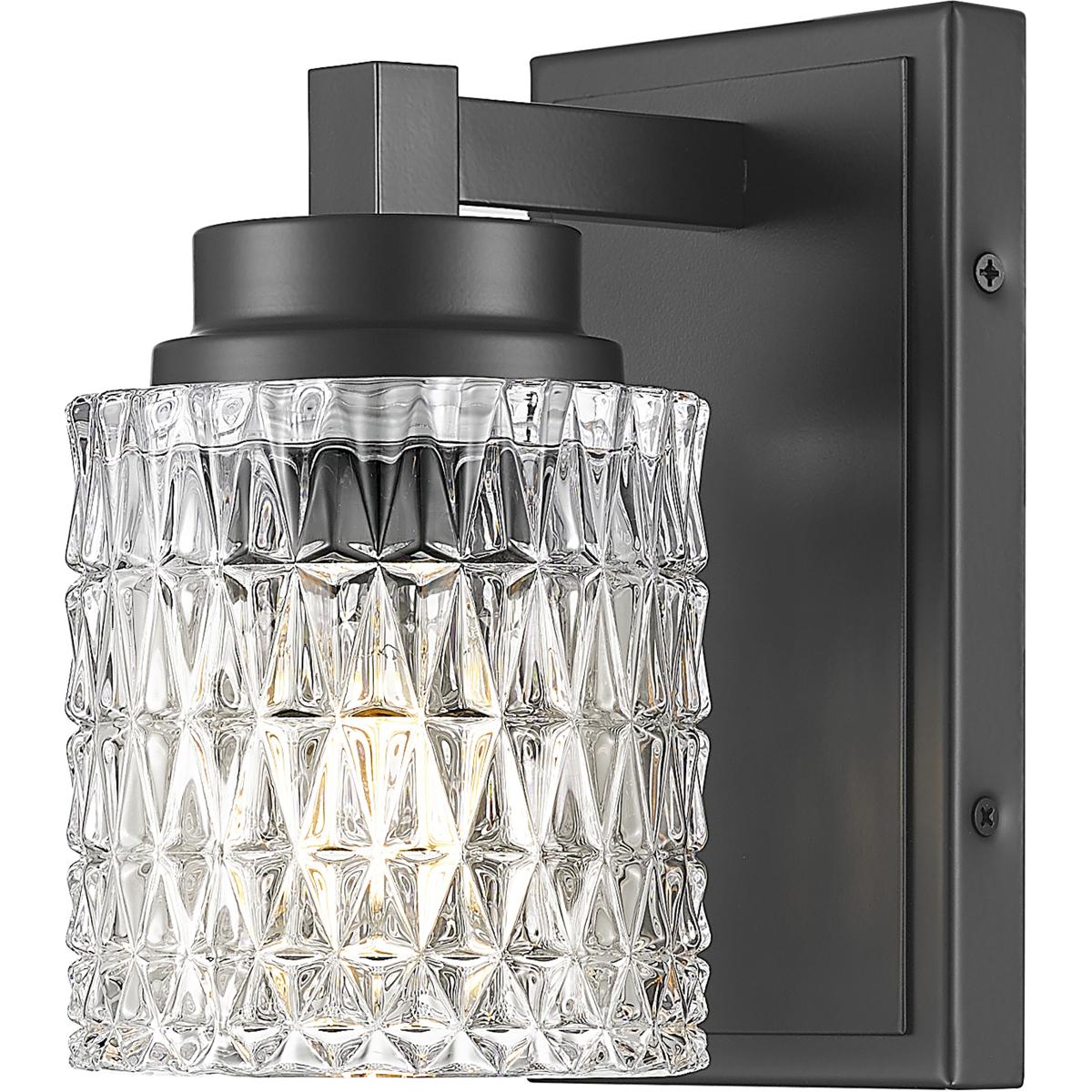 Z-Lite 6101-1S-MB Jacqueline 1 Light 4.75 inch Matte Black Wall Sconce Wall Light